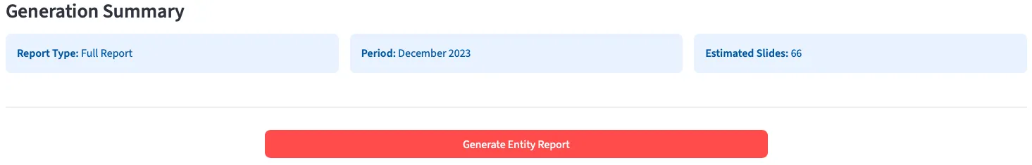 Report generator - summary