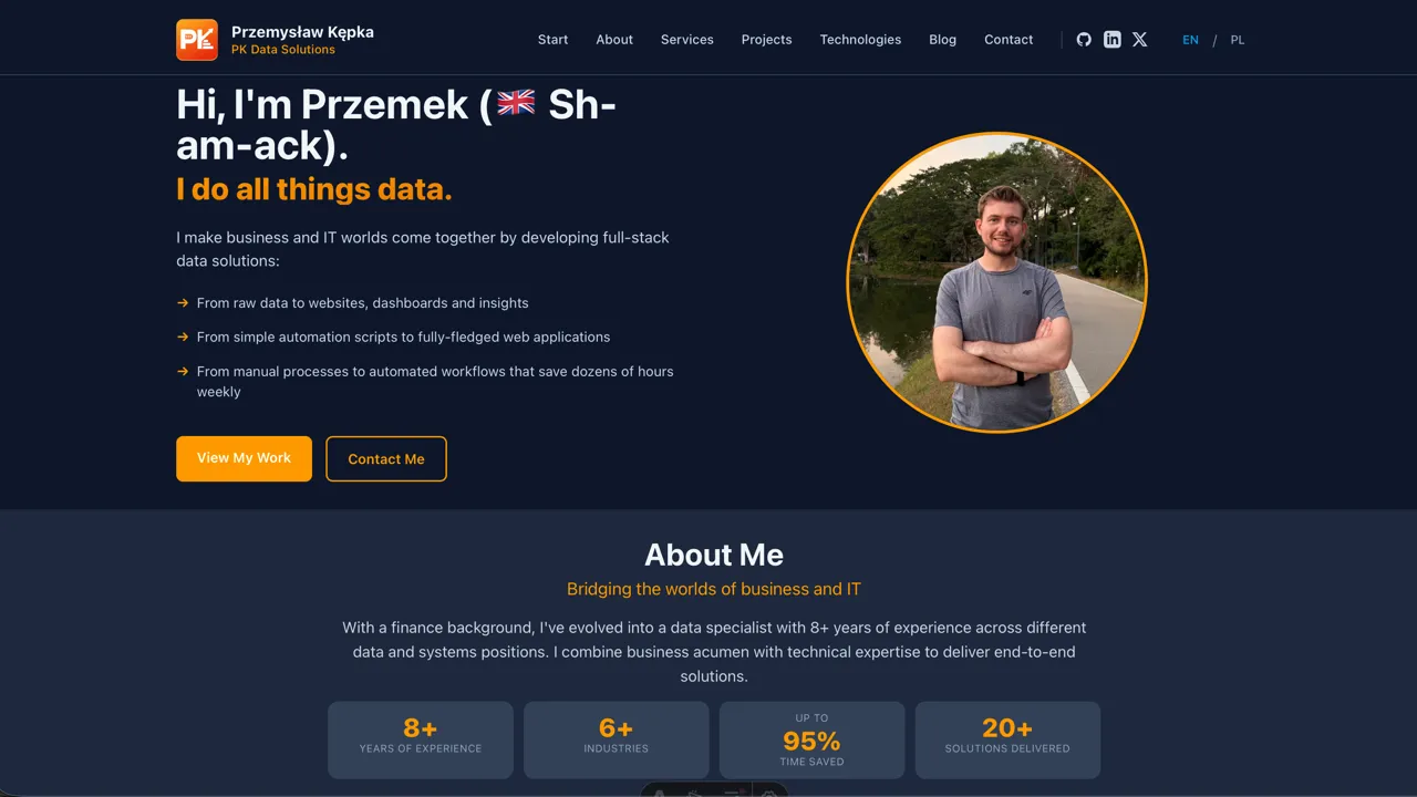 PK Data Solutions Portfolio