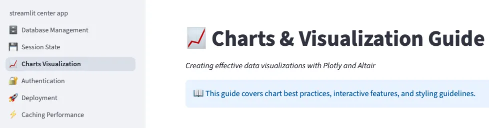 Streamlit Center guidelines